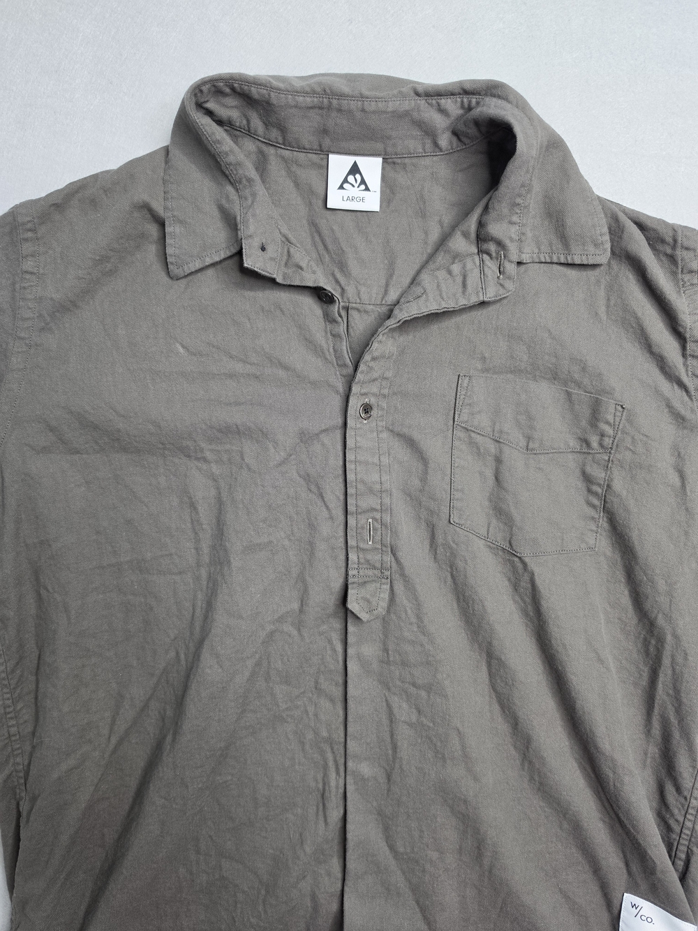 Wasted Collective Gray Button Down Large Good Times Do Good Made Japan - Picture 1 of 8
